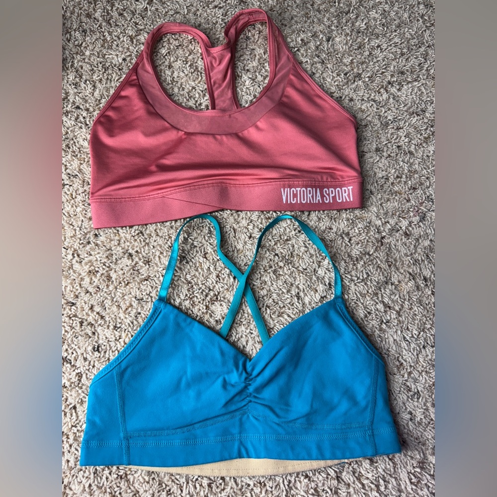 Lululemon Sport Bra Size 6 and Victoria Sport Bra. Set of 2
